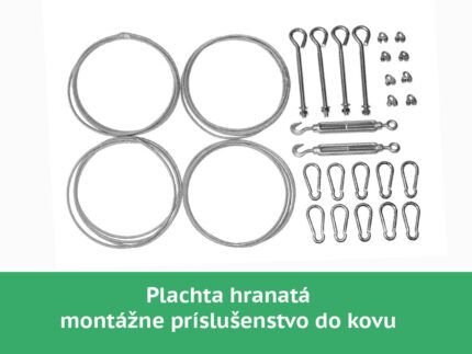 montážny set štvoruholníková tieniaca plachta